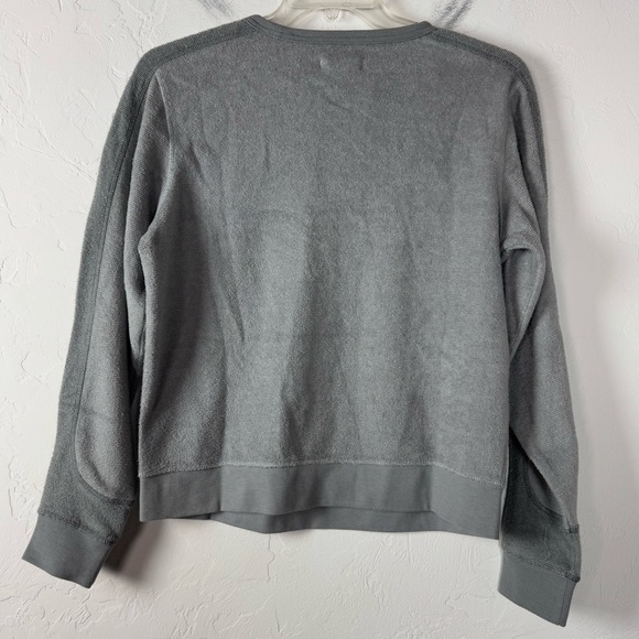 Outerknown Sweater Pullover Hightide Crew Neck Sweatshirt Heather Grey Terry Top - Picture 2 of 8